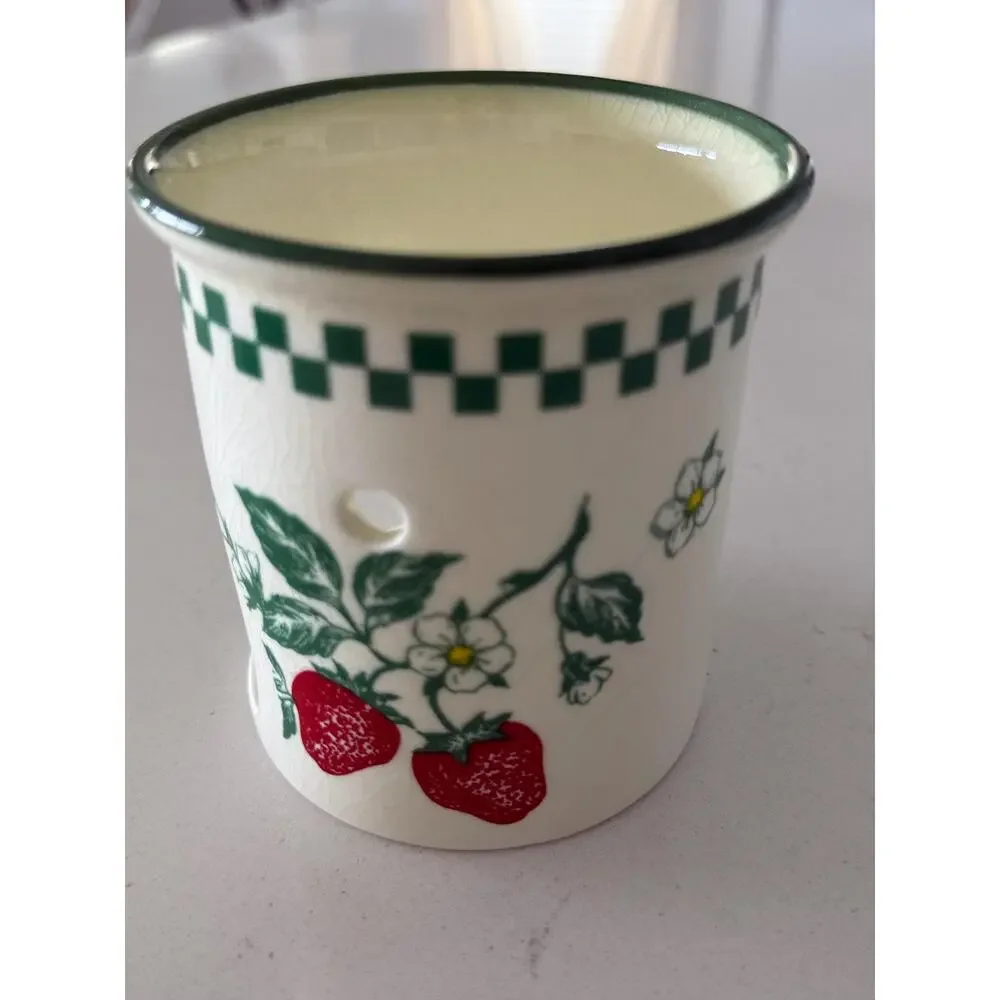 Vintage Ganz Strawberry Ceramic Wax Melt Burner Cottagecore Tealight Holder
